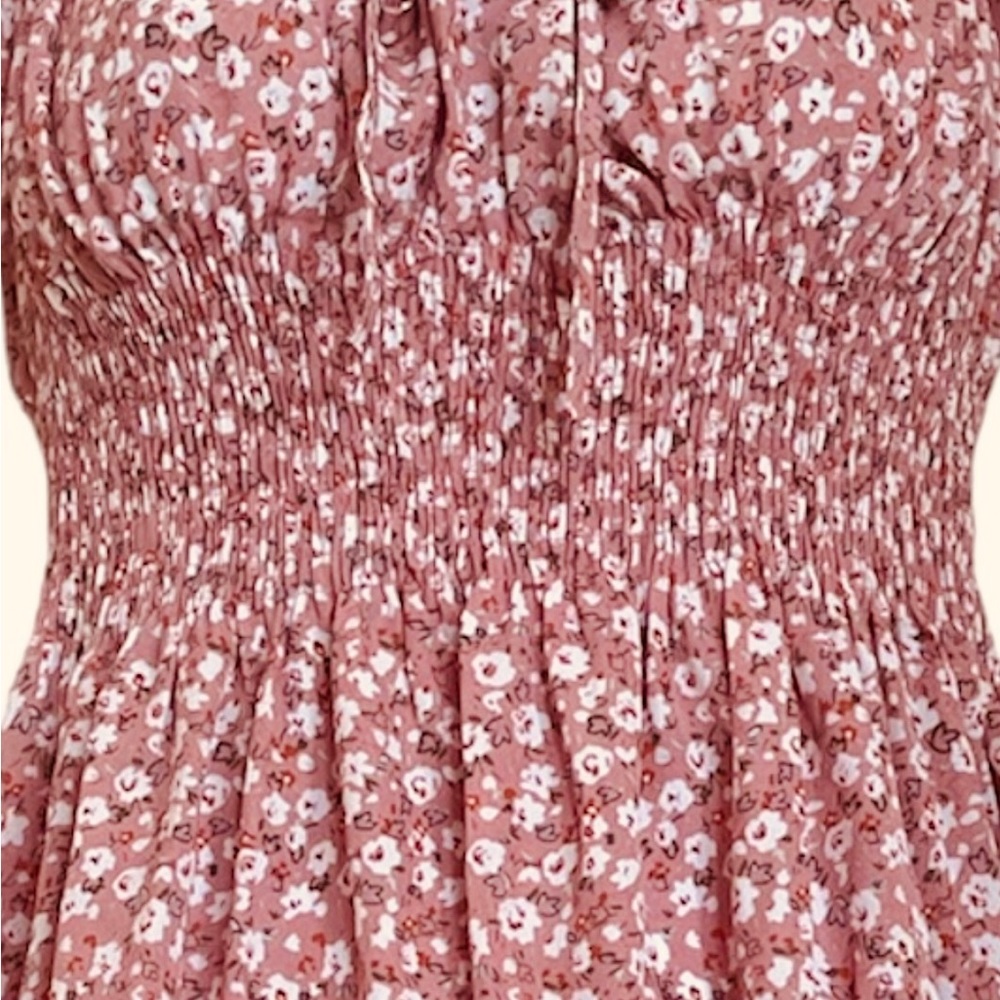 Floral Print Off Shoulder Maxi Summer Dress. - Picture 3 of 5